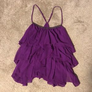 Magenta Express tank with embellishment